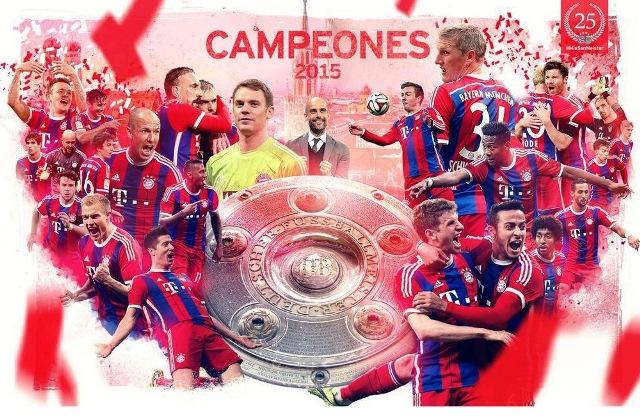O Bayern comemorou a conquista do 25º título da sua história no Campeonato Alemão