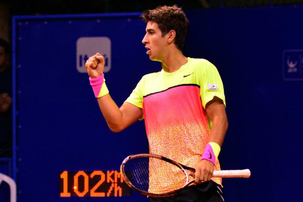 Orlandinho Luz venceu Federico Coria e avançou à próxima fase do Challenger de São Paulo (Foto:João Pires/ Fotojump)