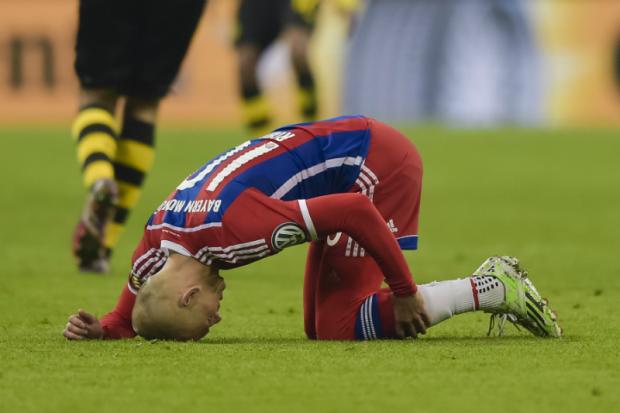 Fora da temproada, Robben é mais uma baixa para o time alemão na reta final da Champions (Foto: Guenter Schiffmann)