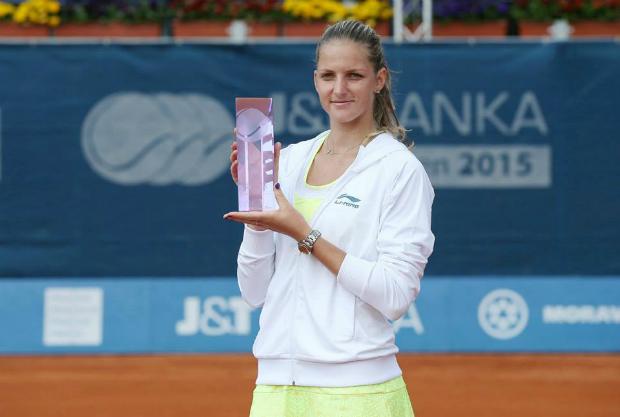 Karolína Pliskova foi a campeã do WTA International de Praga, na República Tcheca, neste sábado (Foto:Pavel Lebeda)