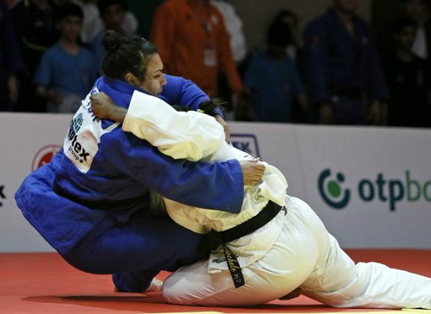 A judoca Rochele Nunes perdeu para a turca Belkis Kaya na disputa do bronze em Baku (Foto: IFJ)