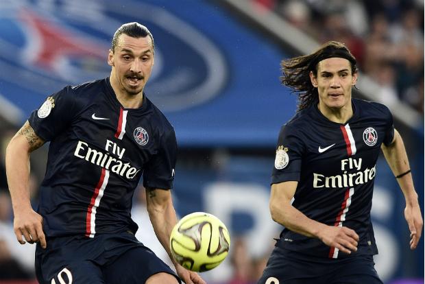Com Ibra e Cavani, PSG segue rumo ao título francês (Foto: FRANCK FIFE / AFP)