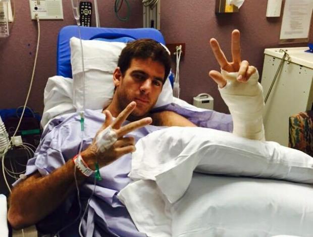 Juan Martín del Potro sofreu a terceira cirurgia no punho esquerdo em sua carreira