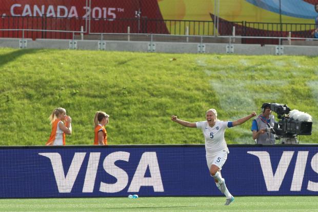 Steph Houghton fez um dos gols da vitória inglesa sobre a Noruega nesta segunda-feira (Foto:Francois Laplante)