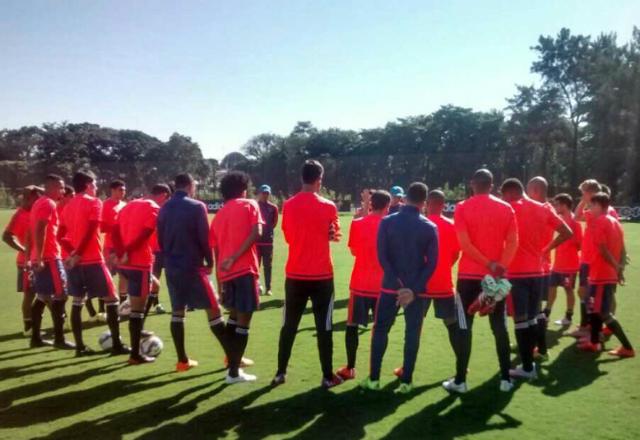 Elenco do Sport usou as intalações da Ponte Preta, em Campinas, para fazer o último treino nesta sexta