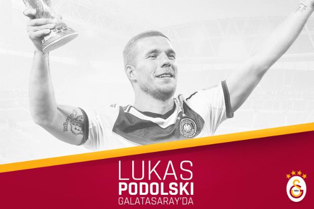 Campeão turco, o Galatasaray anunciou neste sábado a contratação do meia alemão Lucas Podolski