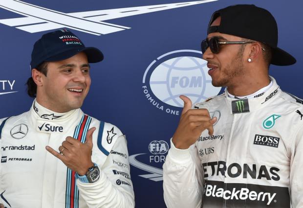 Felipe Massa ficou na terceira colocação do grid em Silverstone, liderado por Lewis Hamilton
