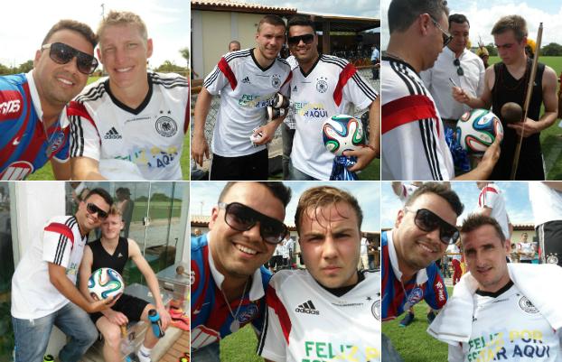 Damião colecionou fotografias com os carrascos da Seleção Brasileira, de quem virou grande fã