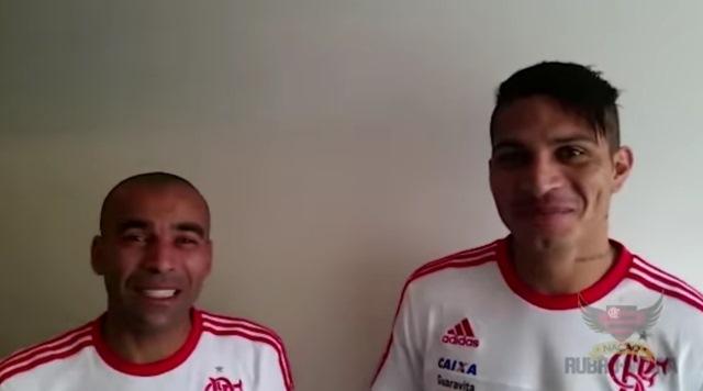Emerson Sheik e Paolo Guerrero convocaram a torcida flamenguista para o duelo contra o Corinthians