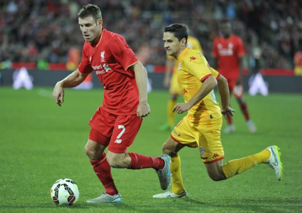 Milner fez seu segundo gol pelo Liverpool em amistosos seguidos da pré-temporada (Foto: David Mariuz)