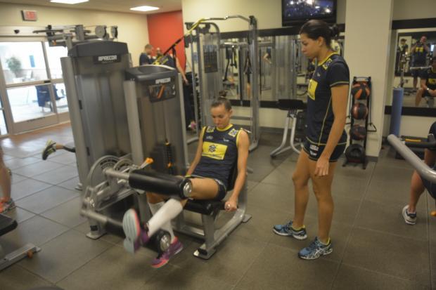 Seleção Brasileira fez treino na academia para soltar musculatura após voo até os EUA