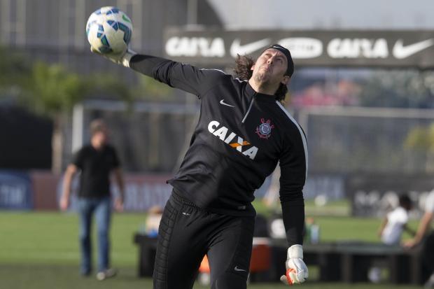 O goleiro Cássio deverá retornar ao gol do Corinthians contra o Coritiba (foto: Daniel Augusto Jr.)