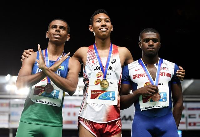 Derick Silva conquistou a medalha de praia nos 100 metros rasos em Cali