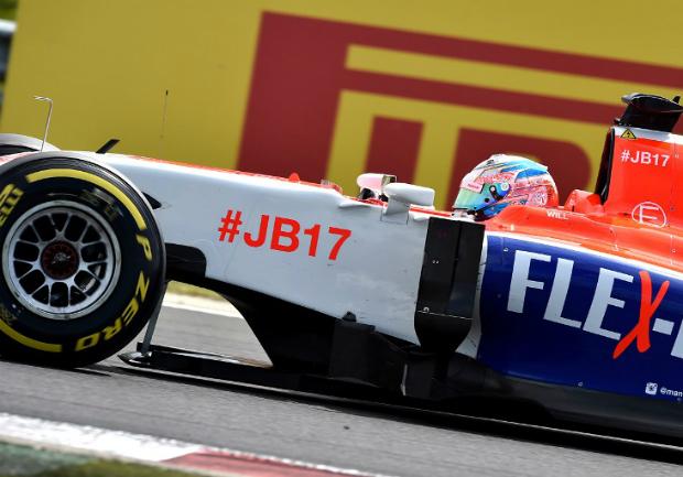 O inglês Will Stevens, hoje na Marussia, lembrou Jules Bianchi com inscrição no carro. Foto: Andrej Isakovic