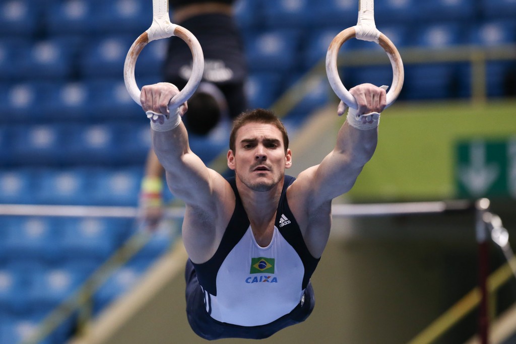 Zanetti foi o segundo melhor nas argolas (Foto: Divulgação/CBG)
