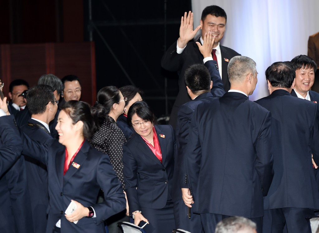 Candidatura chinesa foi liderada por Yao Ming, ex-jogador da NBA (Foto: TOSHIFUMI KITAMURA/AFP)