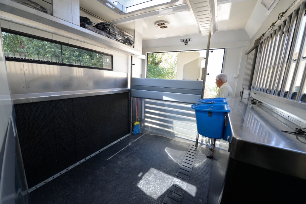 Veículo foi feito sob encomenda para transportar o cavalo campeão olímpico