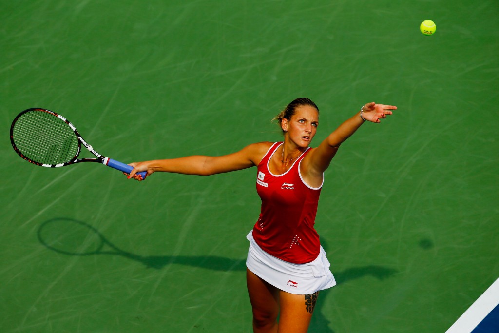 Karolina Pliskova protagonizou outra zebra no Aberto dos EUA de 2015, contra a americana Anna Tatishvili (Foto: Al Bello/Getty Images/AFP)