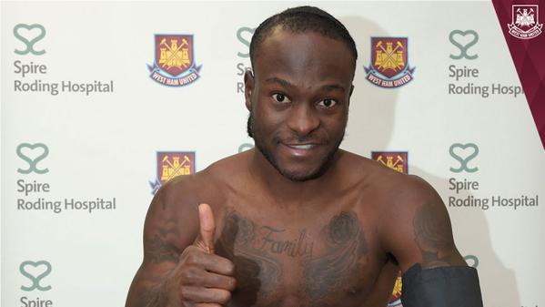 O nigeriano Victor Moses já realizou exames médicos no West Ham (Foto: West Ham/Divulgação)