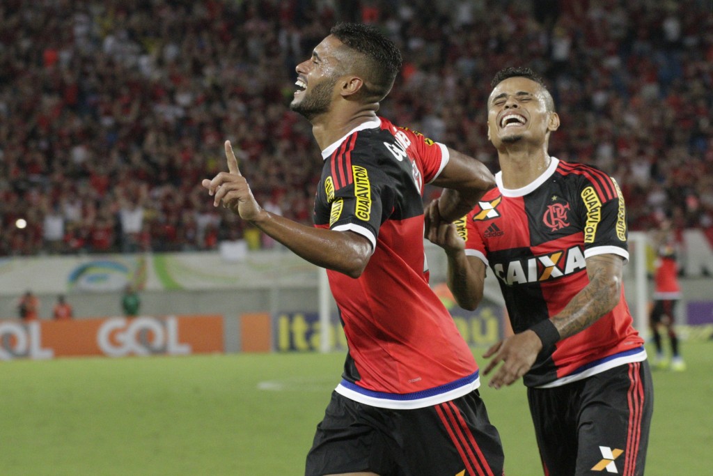 Ex-ABC, Kayke marcou dois gols na itória rubro-negra em Natal (Foto: Gilvan de Souza/Flamengo)