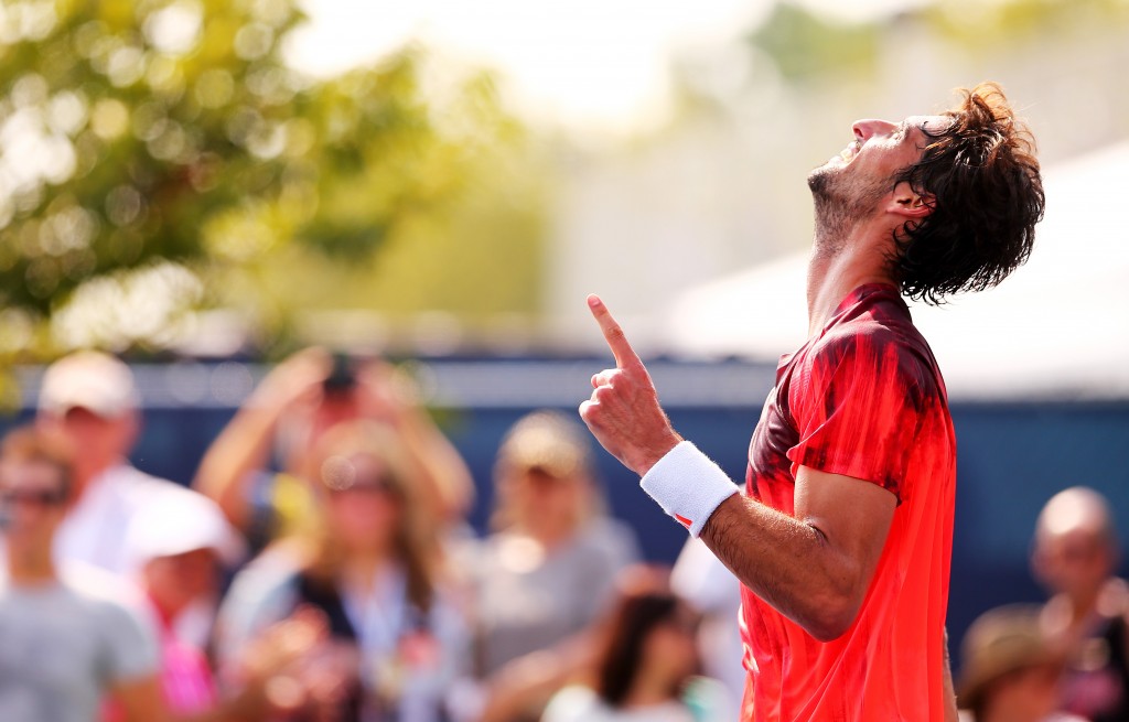 Thomaz Bellucci venceu o japonês Yoshihito Nishioka e está na terceira rodada do Aberto dos Estados Unidos pela primeira vez (Foto: Elsa/Getty Images/AFP)