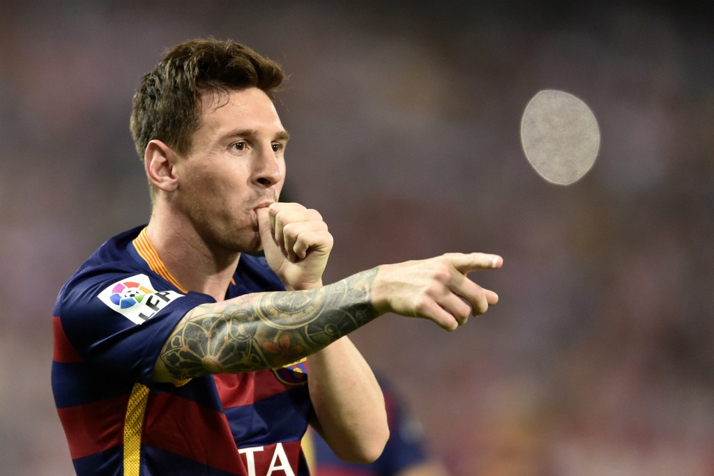 Papai pela segunda vez, Messi celebra nascimento de Mateo com gol da vitória do Barcelona (Foto: Gerard Julien/AFP)