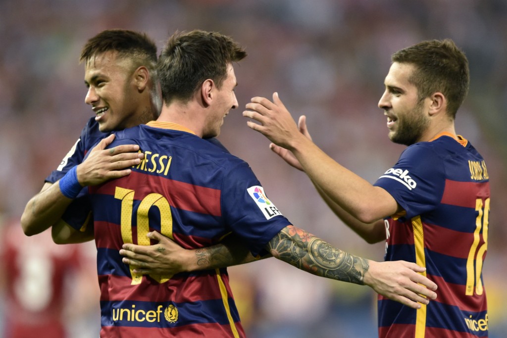 Dupla entre Neymar e Messi funcionou de novo para garantir virada ao Barcelona neste sábado  (Foto: Gerard Julien/AFP)