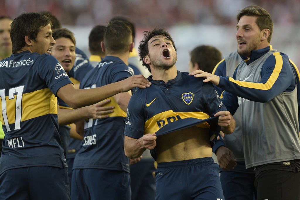 Lodeiro garantiu a vitória sobre o River Plate (Foto: Juan Mabromata/AFP)