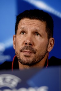 Atletico Madrid's Argentinian head coach Diego Simeone attends a press conference at the TT Arena Stadium in Istanbul on September 14, 2015 on the eve of the Champions League football match between Galatasaray and Atletico Madrid. AFP PHOTO / OZAN KOSE