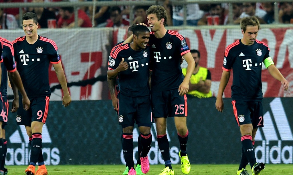 Thomas Müller marcou dois gols e foi decisivo para a vitória do Bayern (Foto: Aris Messinis/AFP)