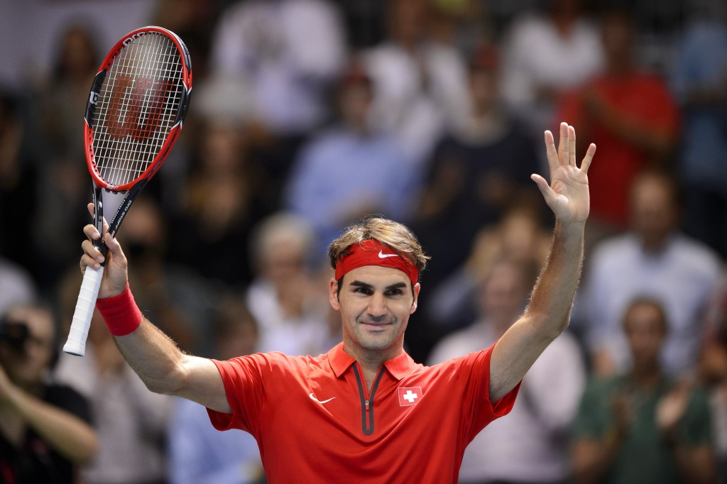 Sem sofrer quebras, Federer venceu número 436 do mundo com facilidade (foto: Fabrice Coffrini/AFP)