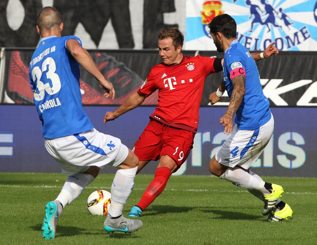 Darmstadt não ofereceu muito perigo ao Bayern (Foto: Daniel Roland/AFP)