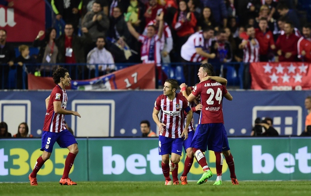 O Atlético de Madrid conseguiu o empate aos 38 do segundo tempo, com Luciano Vietto (Foto: Javier Soriano/AFP)