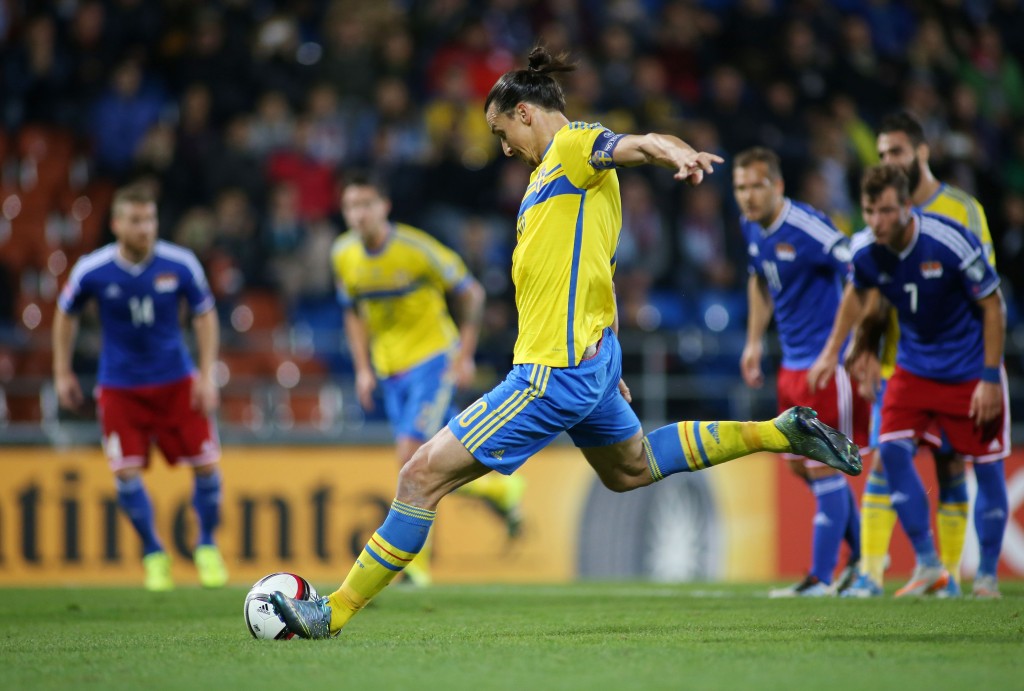 Para ir direto à Eurocopa, a Suécia terá que vencer a Moldávia e contar com uma derrota da Rússia (foto: Michele Limina/AFP)