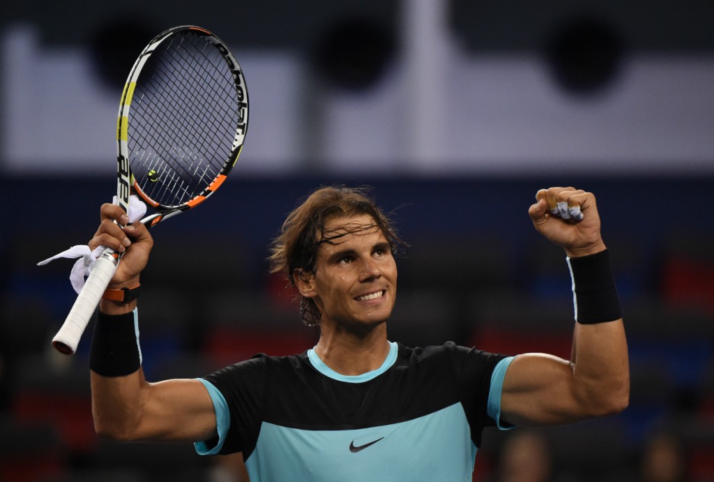 O espanhol Rafael Nadal avançou às semis em Xangai após fácil vitória sobre Stan Wawrinka (Foto: Johannes Eisele/AFP)