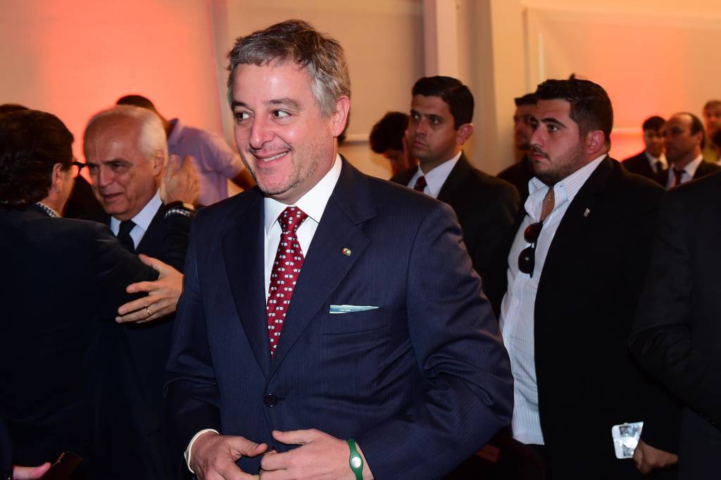 Em evento na FPF, Paulo Nobre procurou mostrar otimismo (foto: Sergio Barzaghi/Gazeta Press)