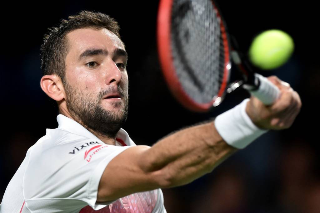 O croata Marin Cilic venceu o russo Teymuraz Gabashvili e avançou às quartas de final (Foto: Kirill Kudryavtsev/AFP)