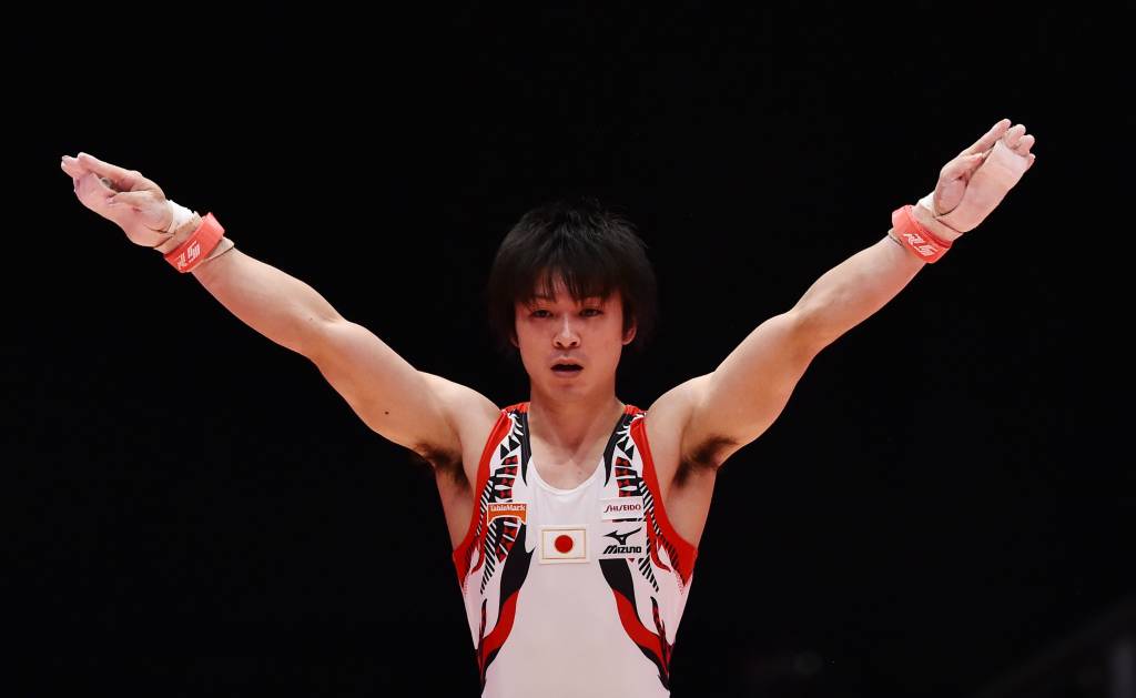 O japonês Kohei Uchimura conquistou o hexacampeonato no mundial de Glasgow (Foto: Ben Stansall/AFP)