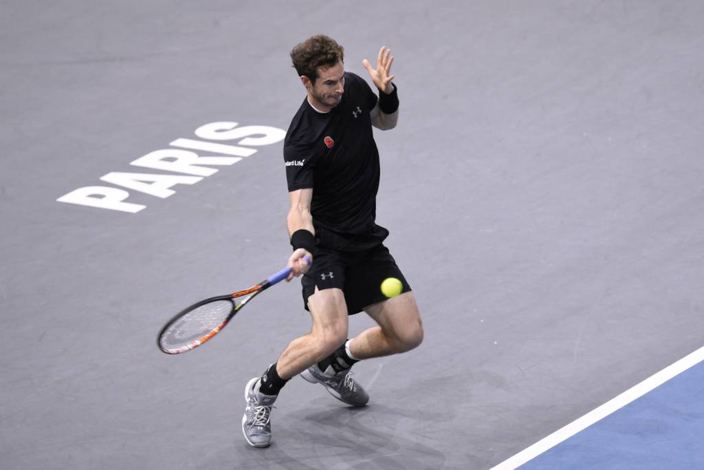 O britânico Andy Murray disputará pela primeira vez a final do Masters parisiense (Foto: Miguel Medina/ AFP)