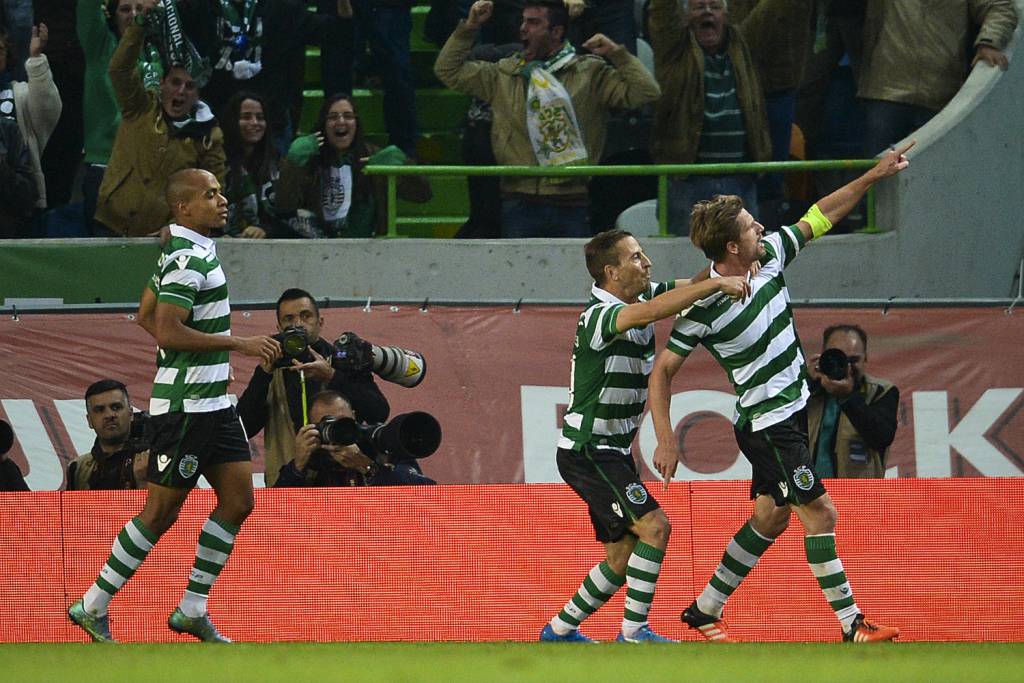 Triunfo no chamado "Dérbi de Lisboa" coloca Sporting entre os 16 melhores da Taça de Portugal (Foto: Patricia de Melo Moreira/AFP)
