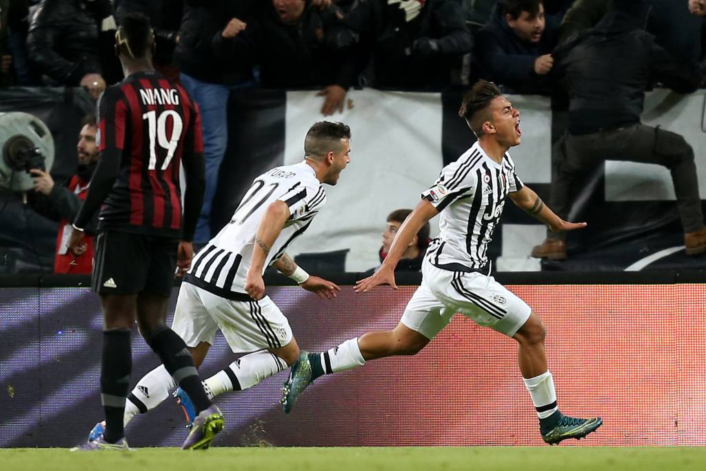 Dybala assegurou a vitória da Juventus sobre o Milan em Turim (foto: Marco Bertorello/AFP)