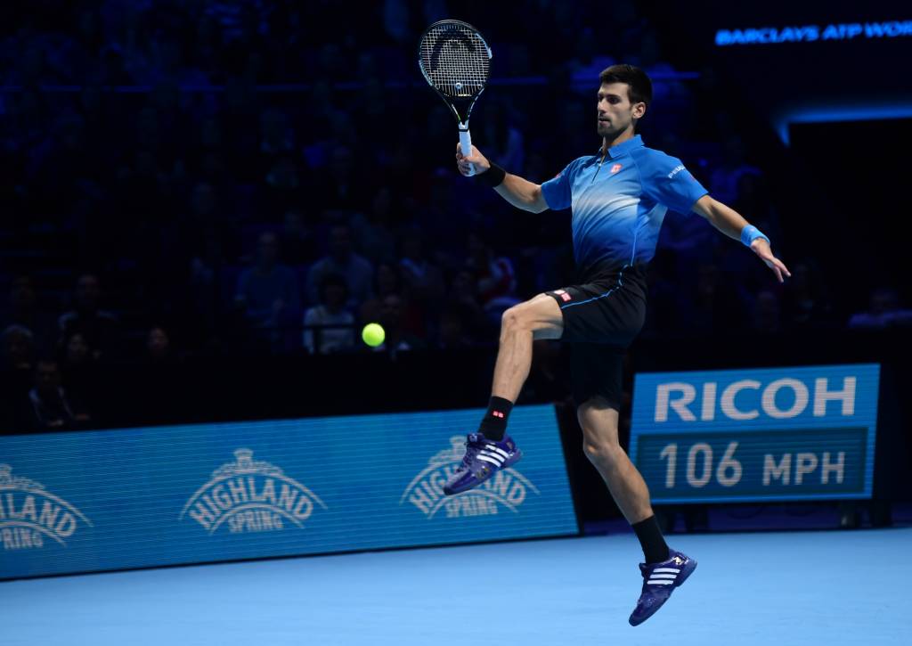 Djokovic controlou Nadal e empatou retrospecto no confronto direto com o espanhol (Foto: Leon Neal/AFP)