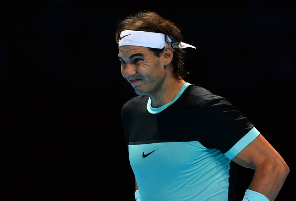 O espanhol Rafael Nadal sucumbiu ao ótimo momento de Novak Djokovic (Foto: Glyn Kirk/AFP)