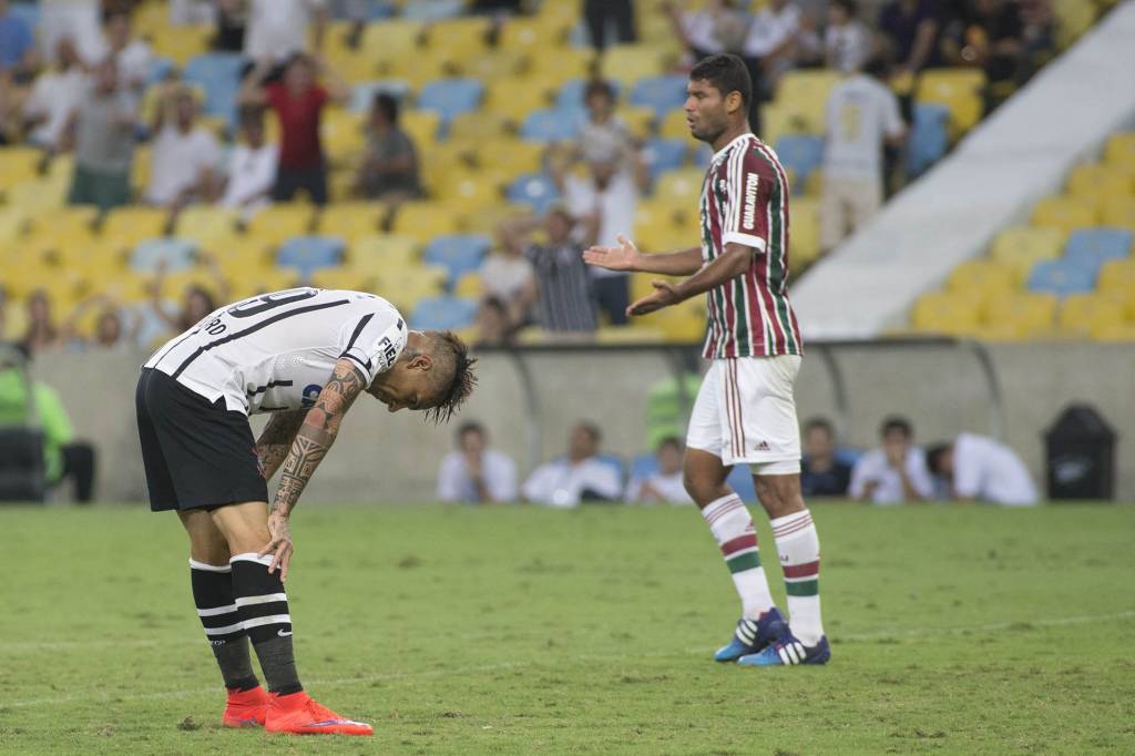 Guerrero deu adeus ao Corinthians perdendo um gol sem goleiro (foto: Daniel Augusto Jr./Agência Corinthians - 24/5/15_