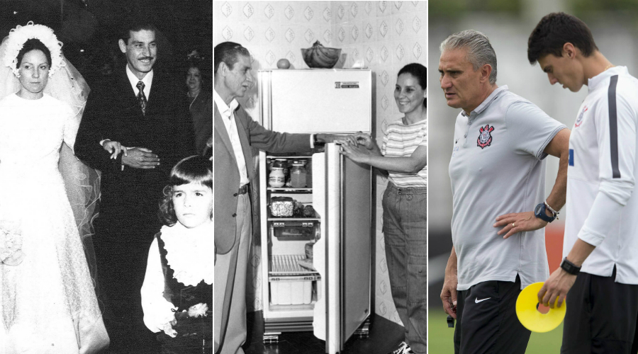 Brandão, pai de Regina, era tão apegado à família quanto Tite, pai de Matheus (fotos: Acervo/Gazeta Press e Daniel Augusto Jr./Ag. Corinthians)