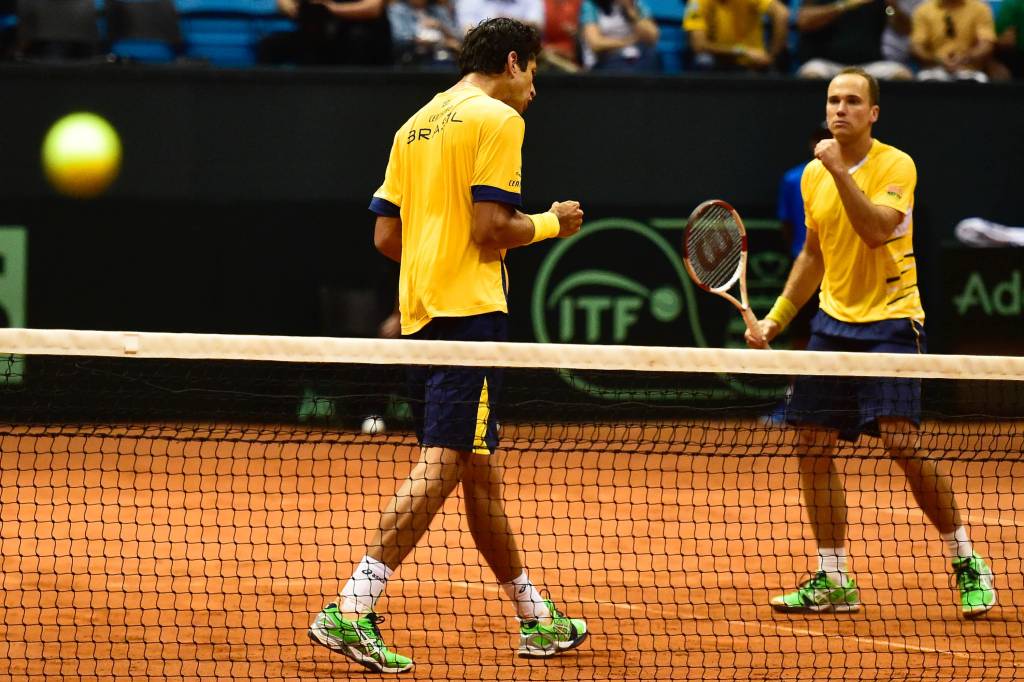 Marcelo Melo e Bruno Soares atuarão juntos nos Jogos Olímpicos do Rio (Foto: Fernando Dantas/Gazeta Press)