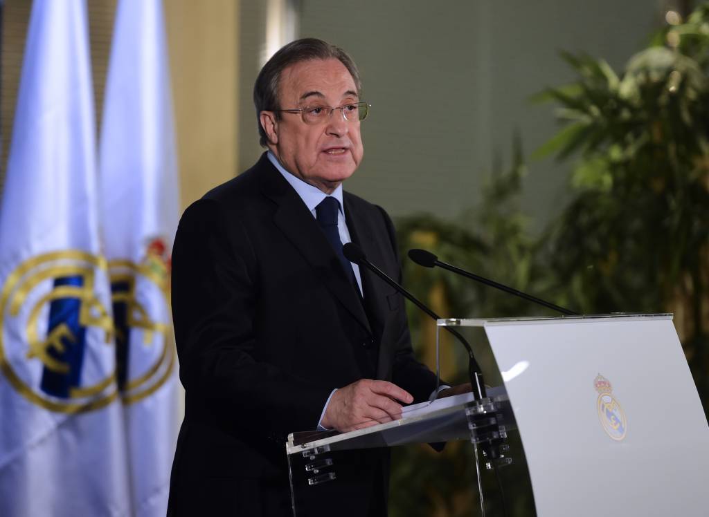 O presidente do Real Madrid concedeu entrevista coletiva para falar sobre o "caso Cheryshev" (Foto: Pierre-Philippe Marcou/AFP)