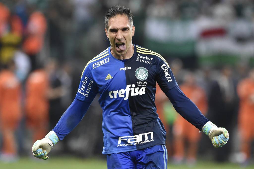 Herdeiro de Marcos, Fernando Prass marcou o último gol da Copa do Brasil (foto: Fernando Dantas/Gazeta Press)