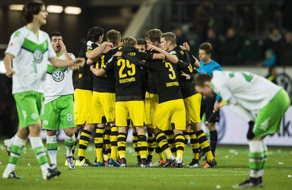 Dortmund aproveitou falha do líder Bayern e diminuiu diferença para cinco pontos (foto: Odd Andersen/AFP)