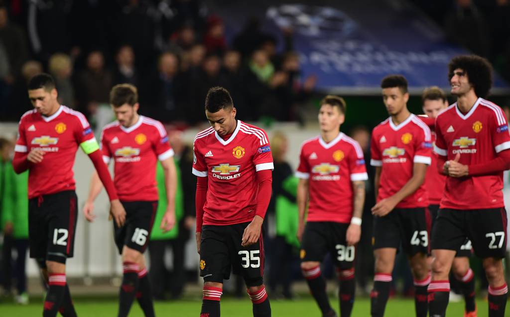 Único considerado potência europeia no grupo B, o United decepcionou (foto: John MacDougall/AFP)